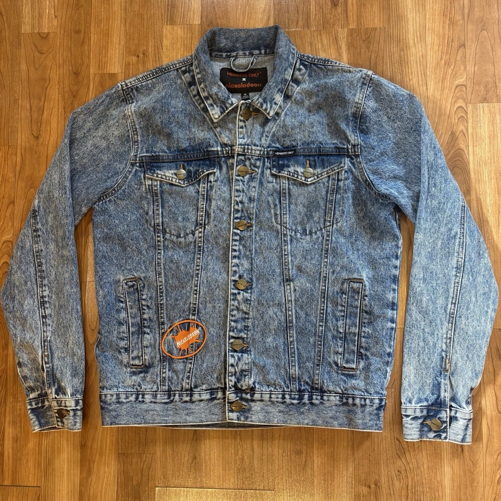 Members Only Nickelodeon Denim Jacket Size M Rugrats, SpongeBob And Hey Arnold - Picture 2 of 9